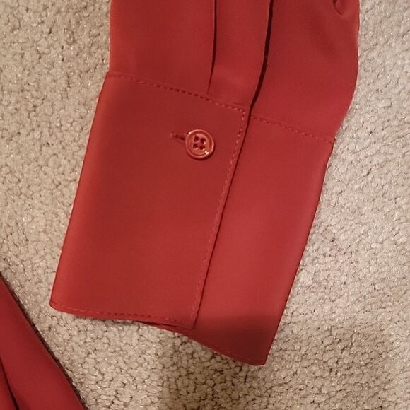 Bailey 44 rust color wrap blouse sz med - Picture 6 of 8